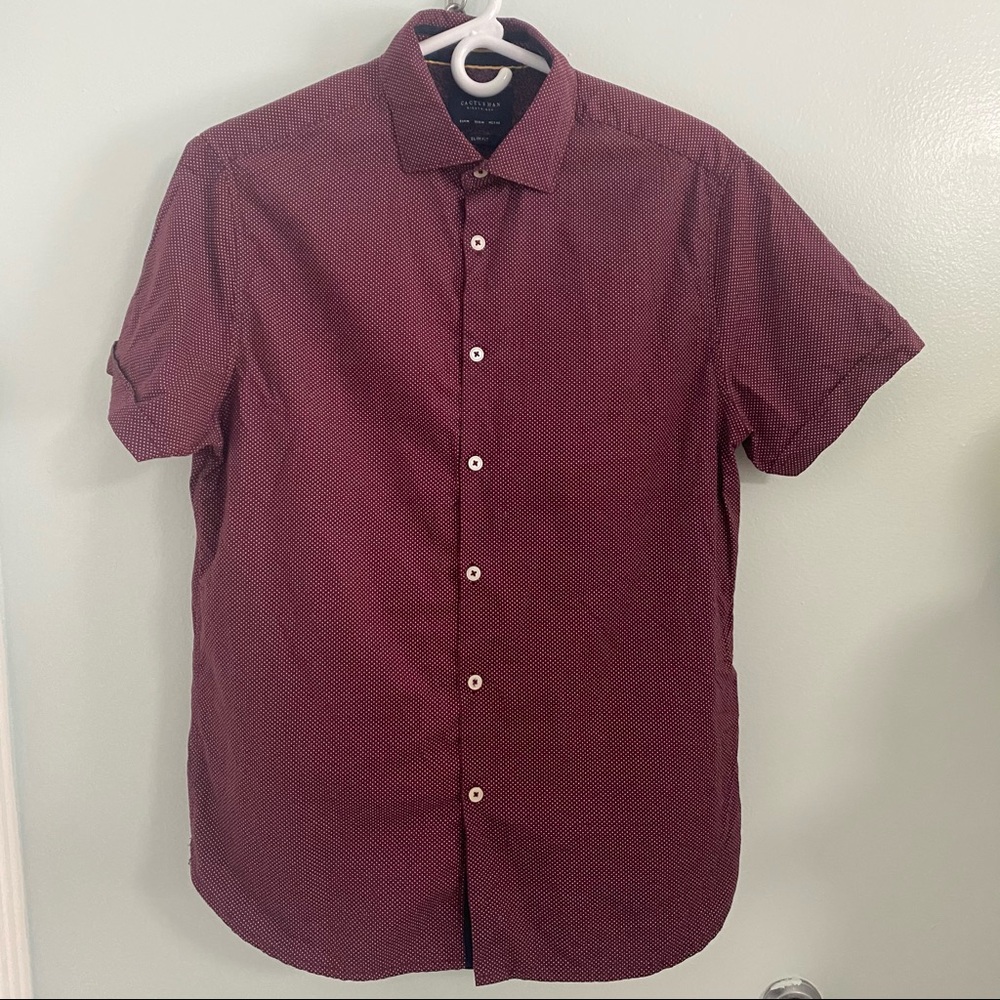 Cactus Man Ricky Singh White Dots Red Short Sleeve